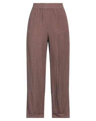 Caractère Woman Pants Brown Size 2 Linen | YOOX (US)