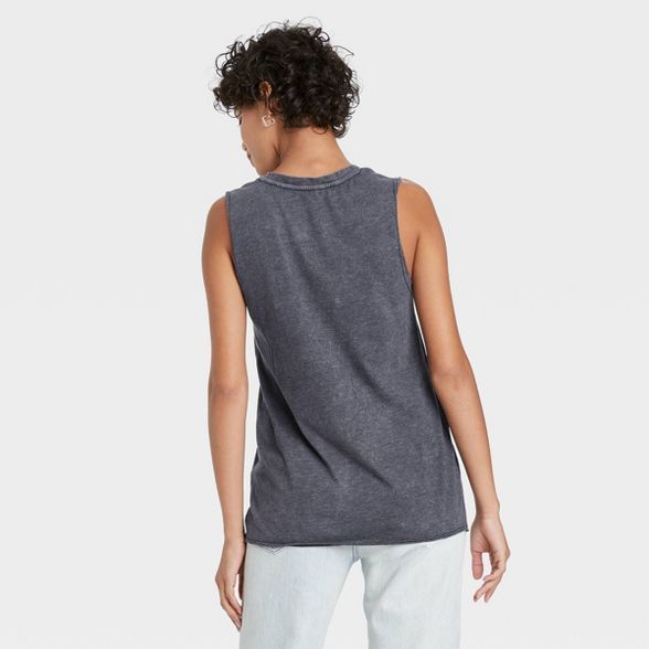 Women's Chip Dippin' & Margarita Sippin' Graphic Tank Top - Charcoal Gray | Target