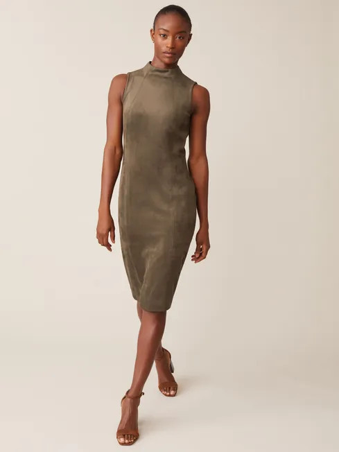Delmar Faux Suede Dress | J.McLaughlin