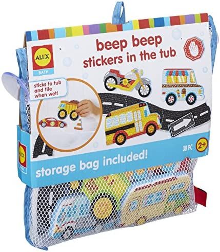 Alex Bath Beep Beep Stickers in The Tub Bath Toy Kids Bath Activity | Amazon (US)