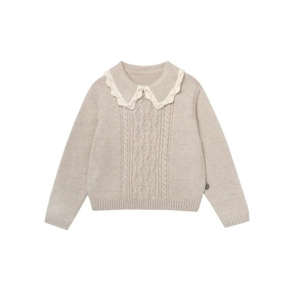 Modern Moments by Gerber Toddler Girl Sweater with Decorative Collar, Sizes 12 Months - 5T | Walmart (US)