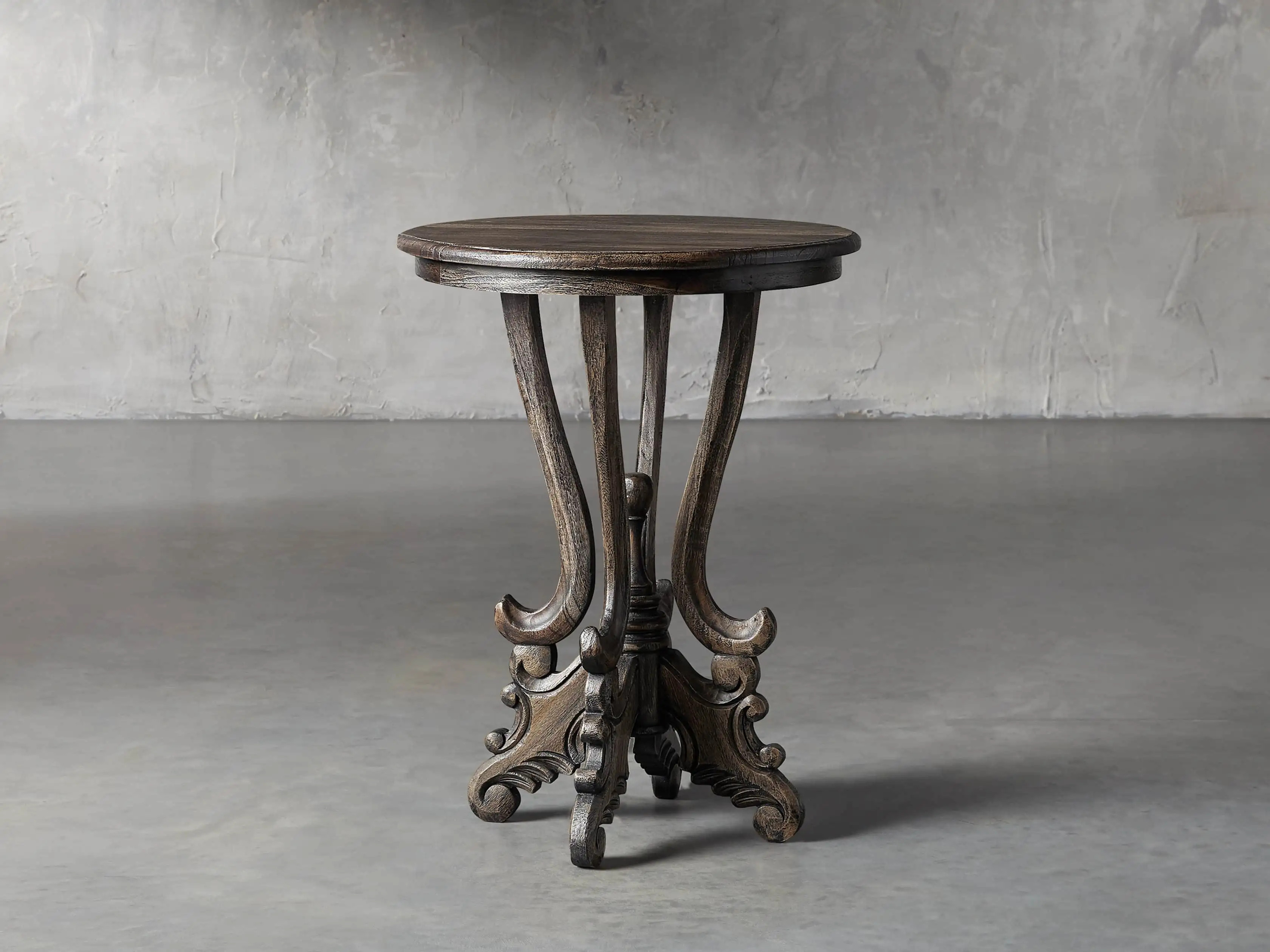 Merle Round End Table in Brown | Arhaus