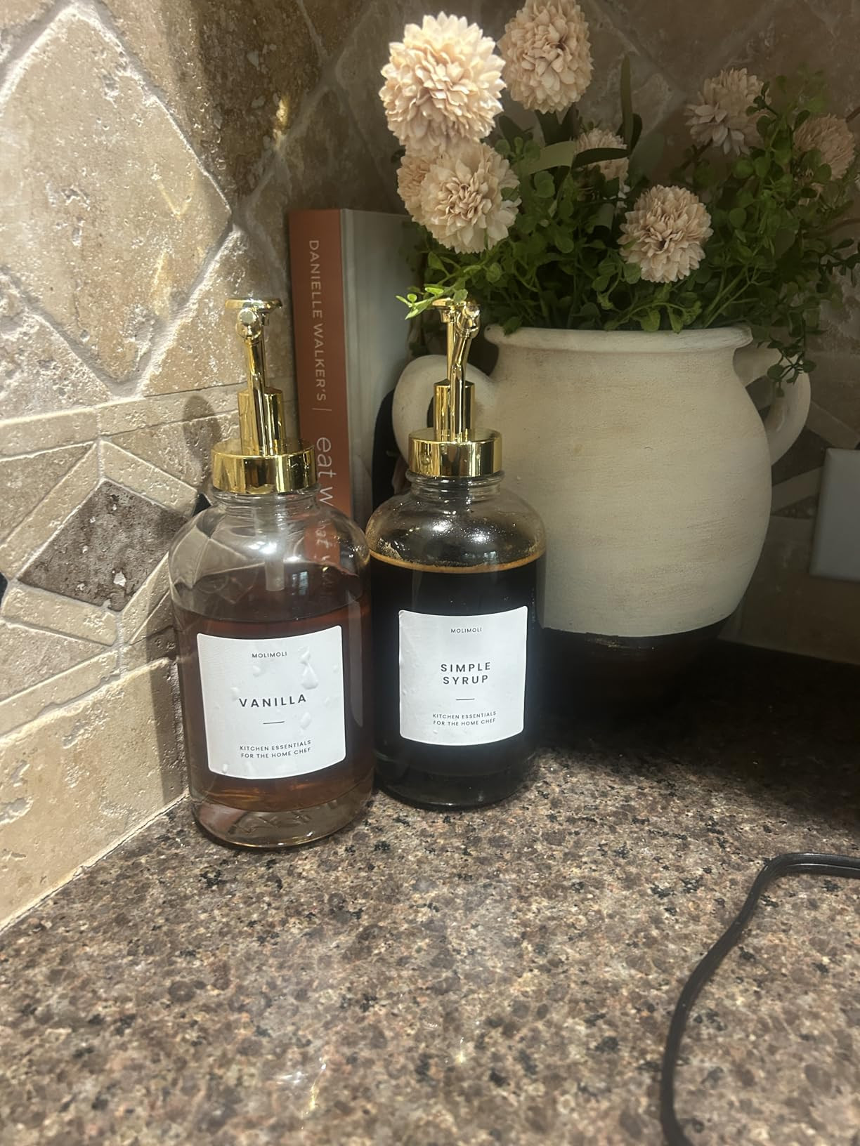 Molimoli Syrup Dispenser for Coffee Bars, Glass Syrup Bottle w. Pump, 16.9 oz 500 ml, Set of 2, G... | Amazon (US)