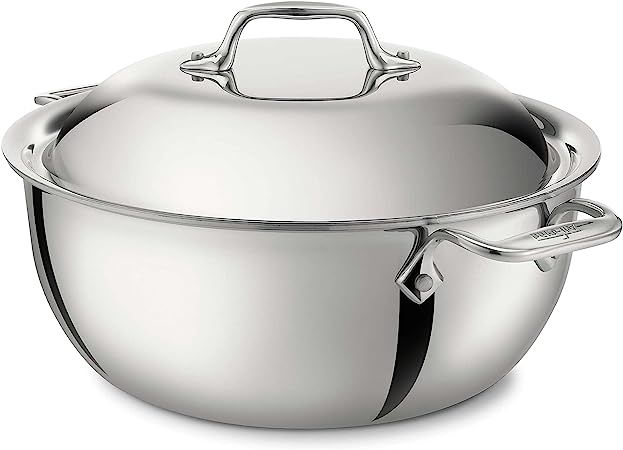 All-Clad D3 3-Ply Stainless Steel Dutch Oven 5.5 Quart Induction Oven Broil Safe 600F Pots and Pa... | Amazon (US)