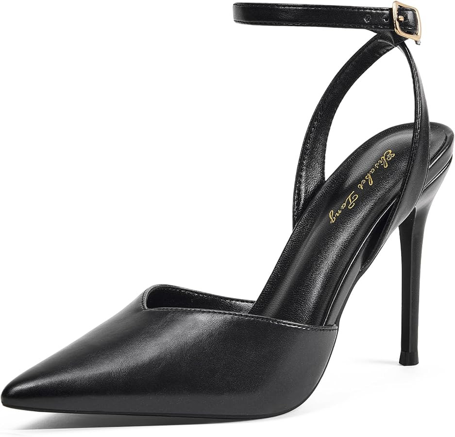 Elisabet Tang Women's Elegant 4 in Pumps Sexy Closed Toe Stilettos Stylish Pointed Toe Heels Adju... | Amazon (US)