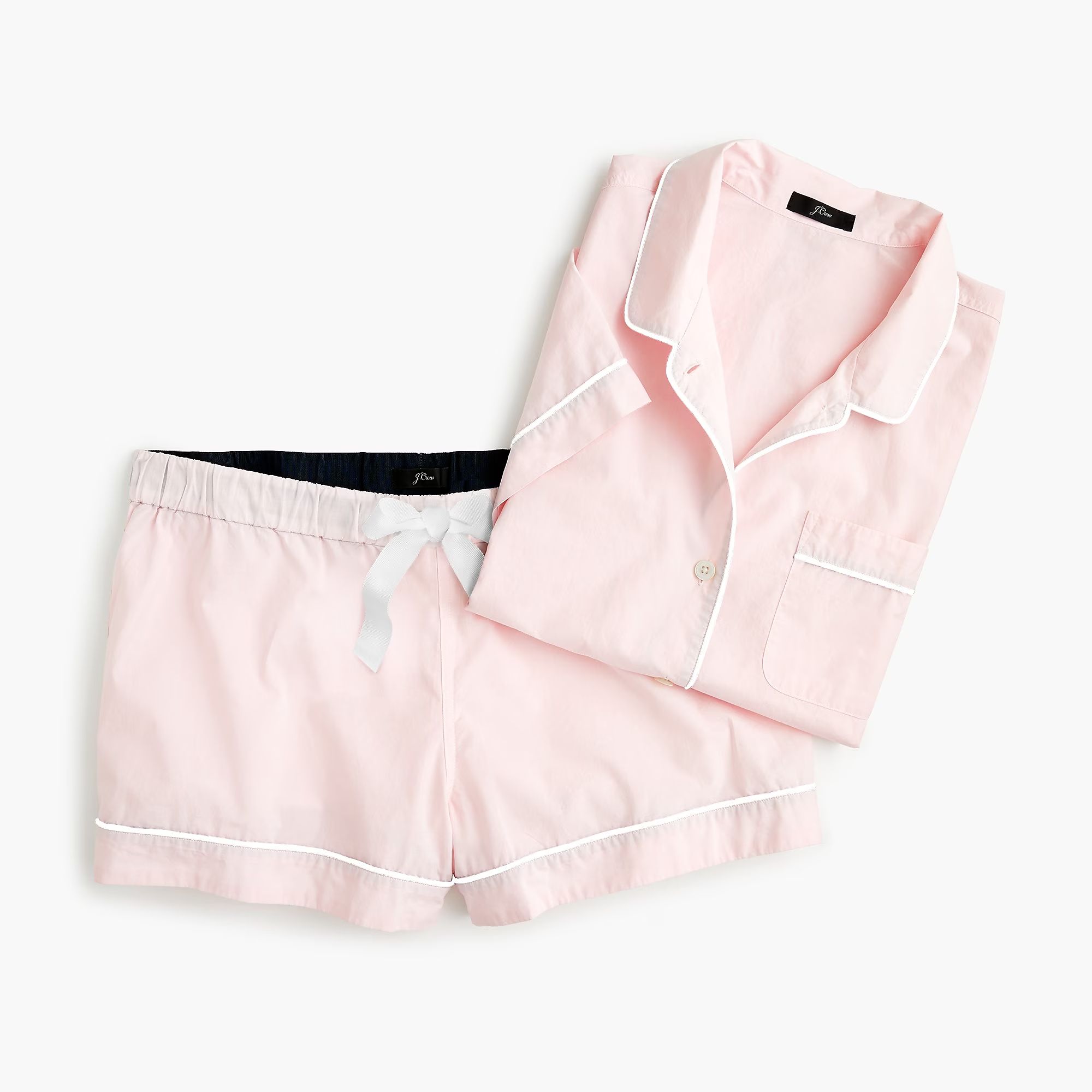 Short-sleeve pajama set in end-on-end cotton | J.Crew US