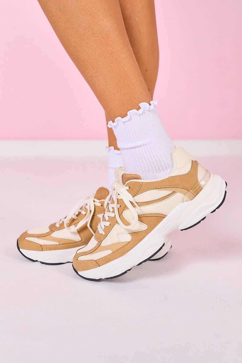 Camel Contrast Platform Sneakers *FINAL SALE* | SSYS
