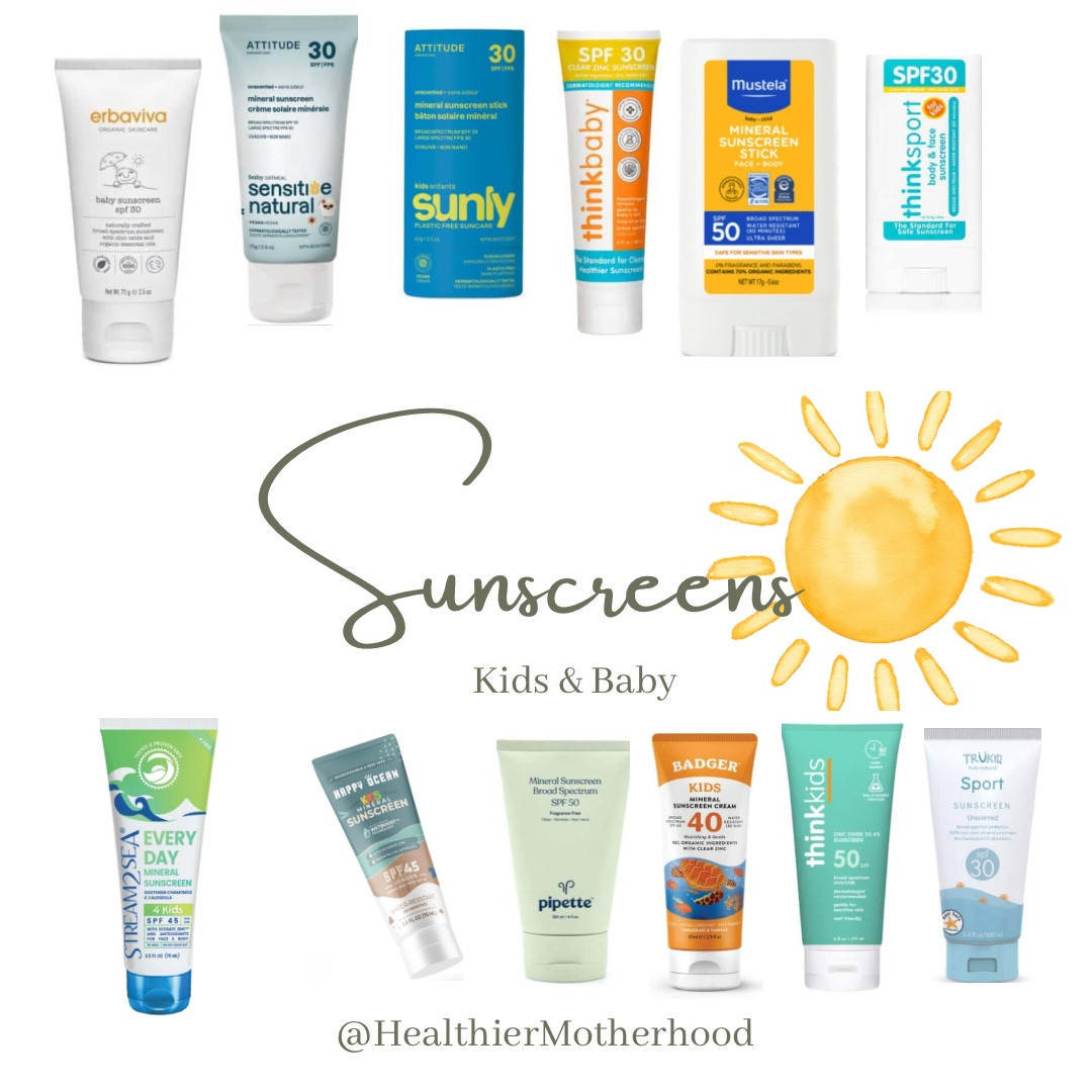 ☀️Safer sunscreens this summer according to the EWG rigorous standards for safety. The family vacations and beach trips are coming so stay protected! Don’t forget to read the label if you’re not sure. Avoid sprays and avoid OXYBENZONE  

#LTKBaby #LTKBump #LTKKids