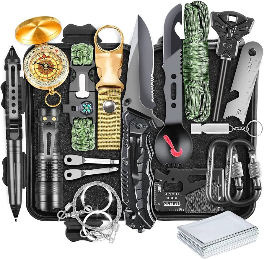 Survival Kit, Gifts for Men Dad Husband, Emergency Survival Gear and Equipment 19 in 1, Fishing H... | Amazon (US)