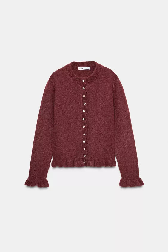 STRICKJACKE MIT VOLANT | Zara DE