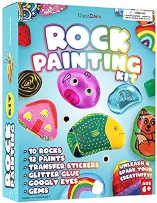 Rock Painting Kit for Kids - Arts and Crafts for Girls & Boys Ages 6-12 - Craft Kits Art Set - Su... | Amazon (US)