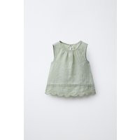 Zara - 100% Linen Top - Greenish - 2 Years (36,2 Inches) - Kids | Zara US