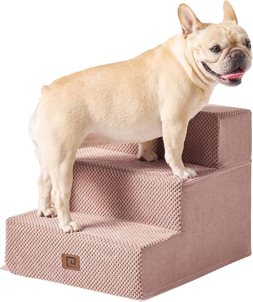 EHEYCIGA Dog Stairs for Small Dogs 13.5" H, 3-Step Dog Steps for Couch Sofa and Chair, Pet Steps ... | Amazon (US)