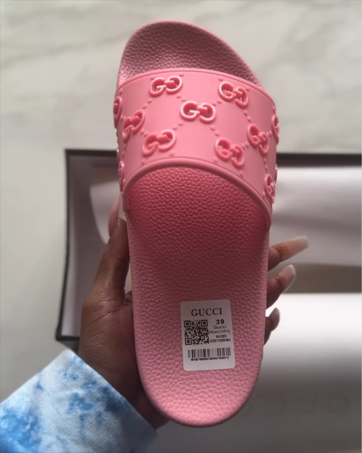 Gucci GG Rubber Clogs in Pink