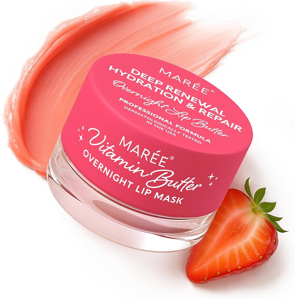 MAREE Lip Moisturizer Sleeping Mask Overnight - Moisturizing Lips Butter Balm with Hyaluronic Aci... | Amazon (US)