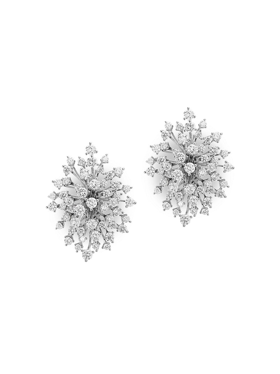 Luminus 18K White Gold & Diamond Starburst Earrings | Saks Fifth Avenue