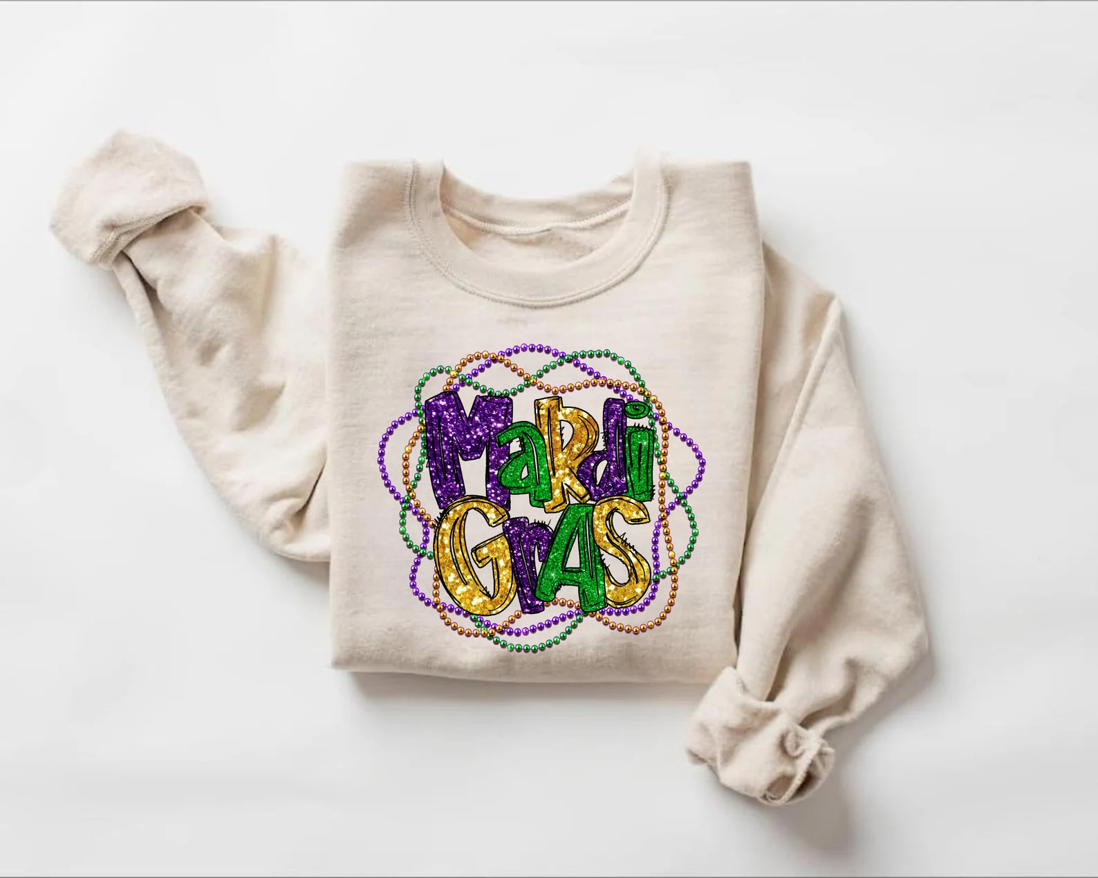 Mardi Gras Sweatshirt, Mardi Gras Carnival Hoodie, Beads NOLA Shirt, Funny Mardi Gras Festival, M... | Etsy (US)