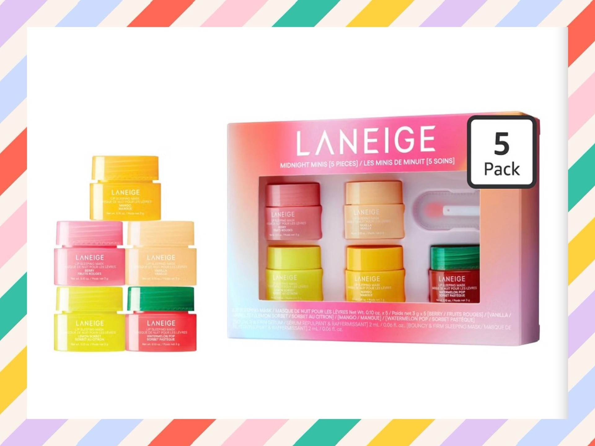 The Laneige Midnight Mini’s Lip Sleeping Mask Set is back at Amazon for the season - with new flavors! Also available at a special introductory price that’s less than the price of a full size version of these. Always a favorite for those of all ages!

#LTKSaleAlert #LTKselfcare #LTKBeauty