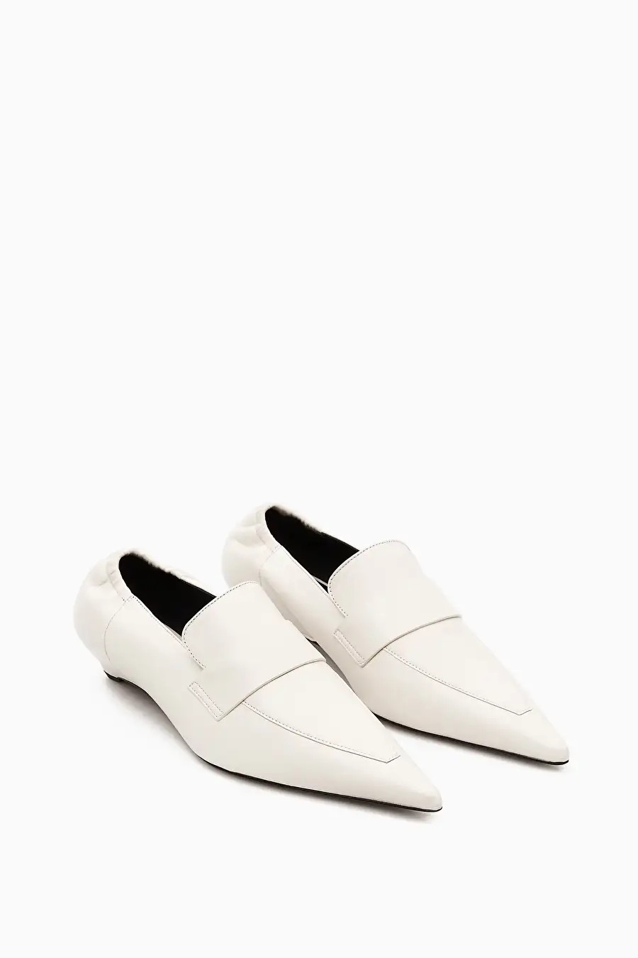 POINTED LEATHER KITTEN-HEEL LOAFERS | COS UK