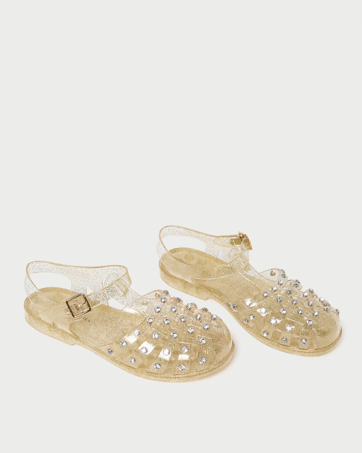 Rhys Champagne Glitter Jelly Sandal | Loeffler Randall