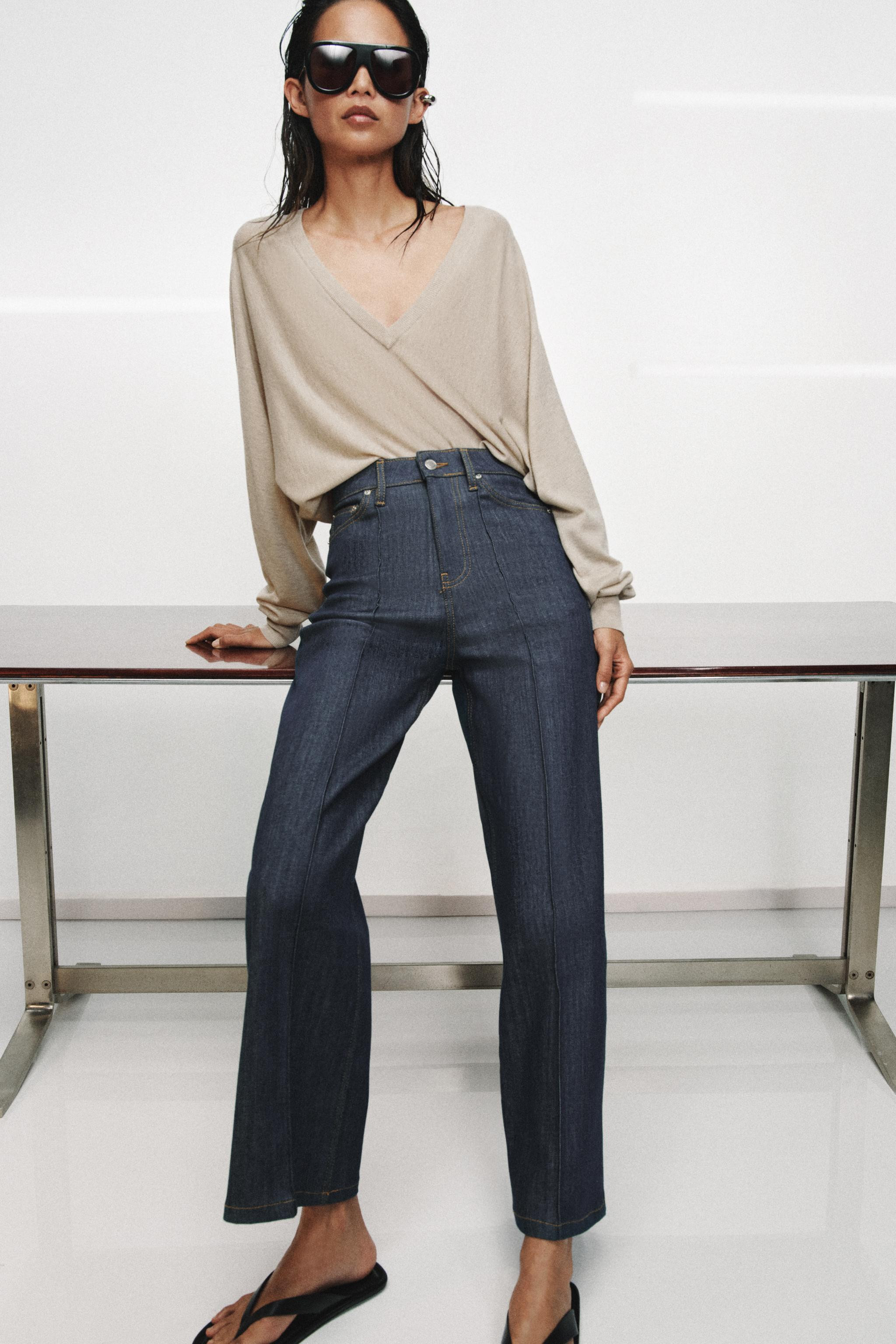 WOOL BLEND V-NECK SWEATER | Zara US