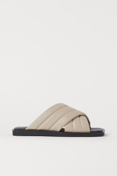 Leather slides | H&M (UK, MY, IN, SG, PH, TW, HK)