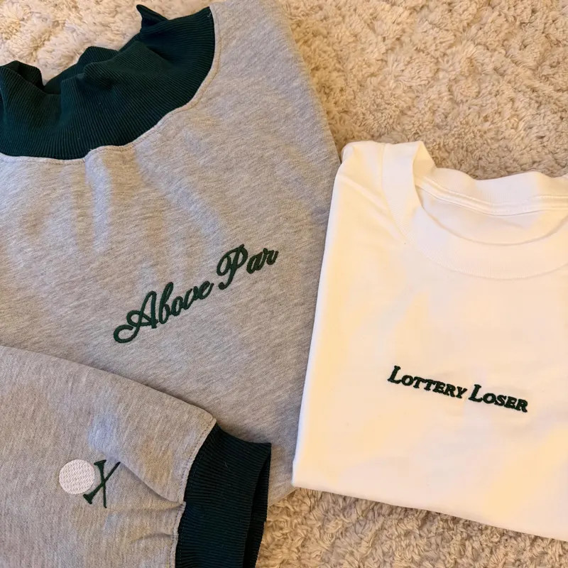 The Fairway Collection: Lottery Loser Embroidered T-Shirt | Etsy (US)