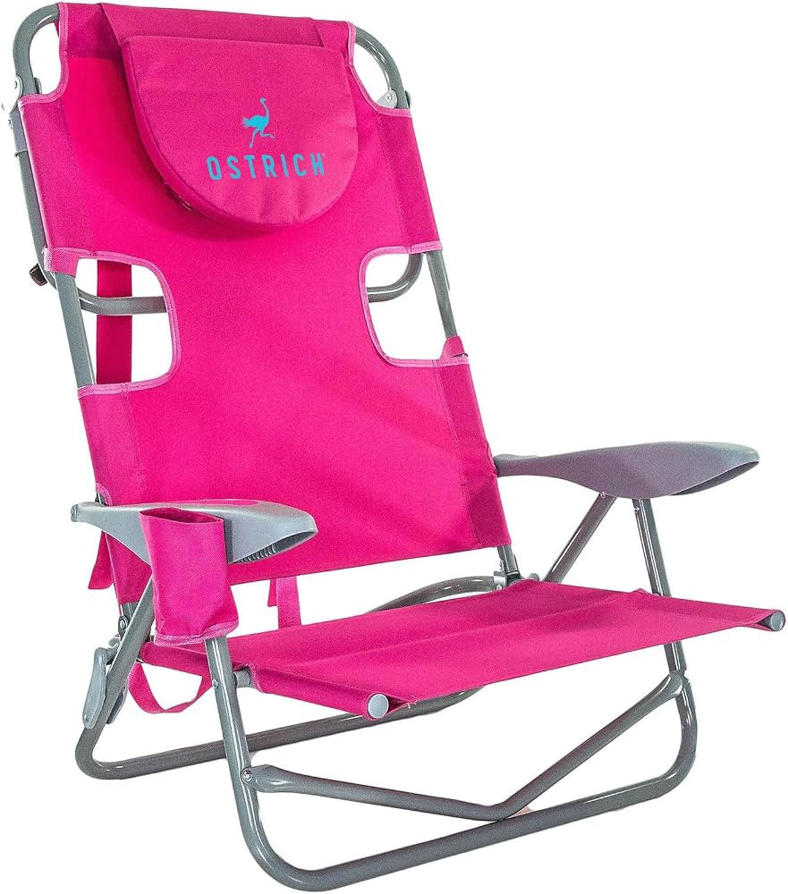 Ostrich On-Your-Back Backpack Beach Chair with Face Hole - Adjustable, Portable Lounge Chair with... | Amazon (US)