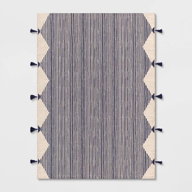 Linear Global Stripe Outdoor Rug Navy/Ivory - Project 62™ | Target