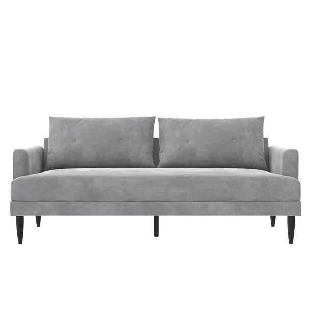 Novogratz Bailey Pillowback Sofa, Mid-Century Modern Vintage Living Room Furniture, Light Gray Ve... | Walmart (US)