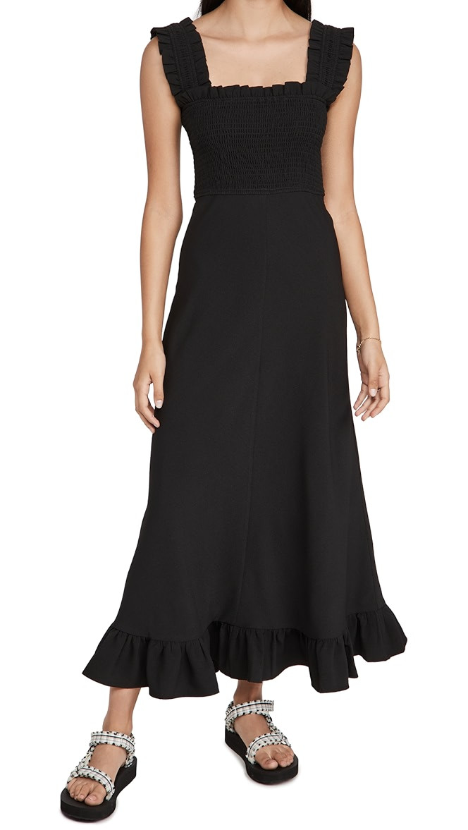 GANNI Heavy Crepe Maxi Dress | SHOPBOP | Shopbop