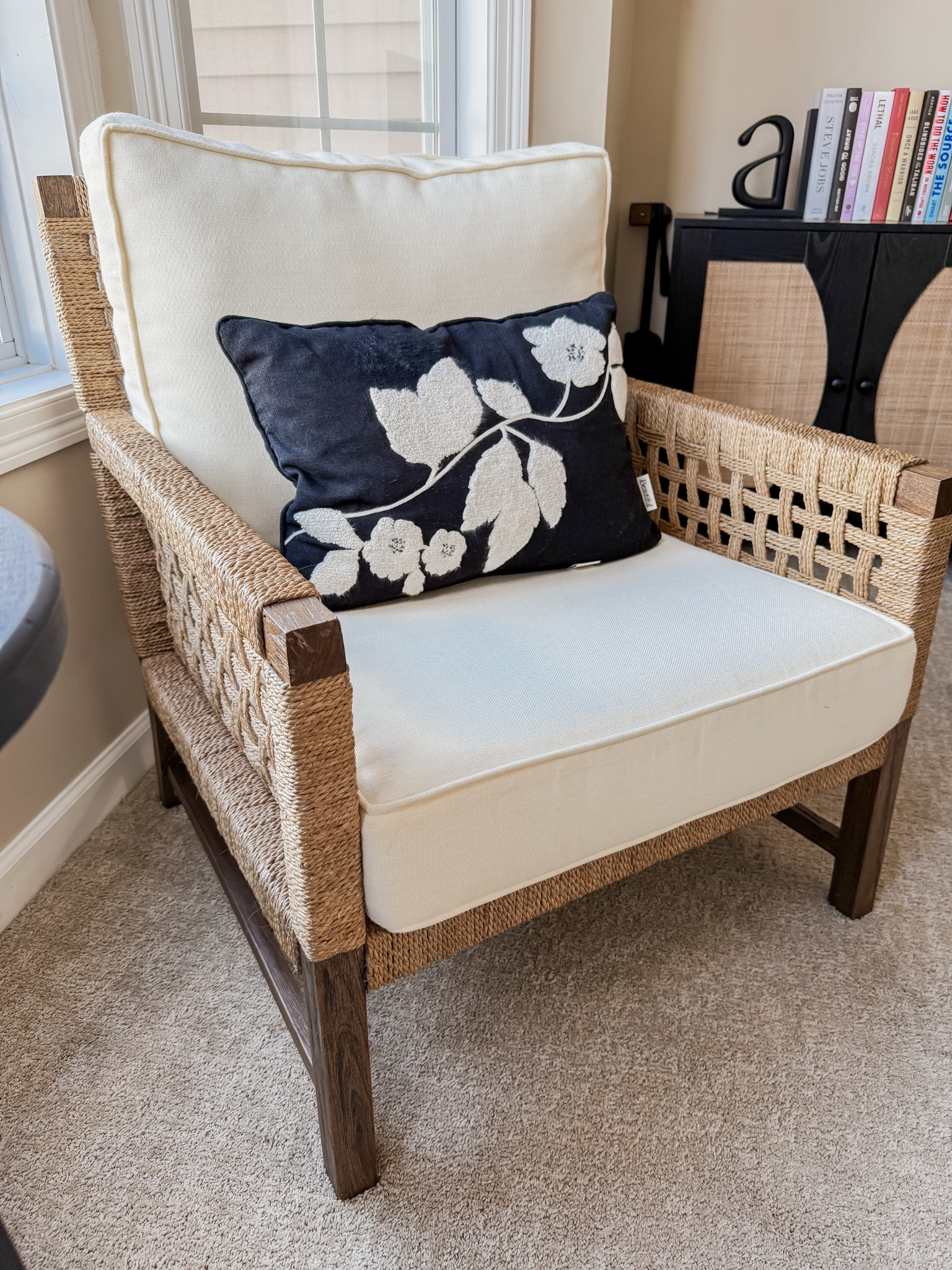 Our cozy office chair (we got by chance) perfectly paired with @beautifulbydrew pillow from @walmart

#LTKHome #LTKFamily #LTKStyleTip