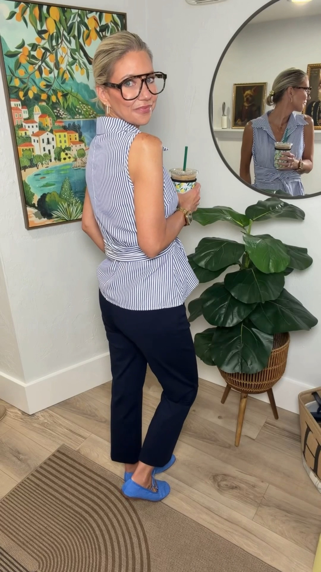 This wrap style sleeveless top is just too good to pass up! I love a unique take on a classic look. You can wrap it two different ways, and easily dress it up or down. I’m wearing a small. 

Code FUS5leeannstyled210 for an extra little discount!

My pants are from Amazon. They’re nice and stretchy! I’m wearing a 2. 

My flats are from the little girls section! 🫣 Size 6 is the same as adult size 8. Fun little life hack!

#LTKootd #LTKgrwm #LTKOver40