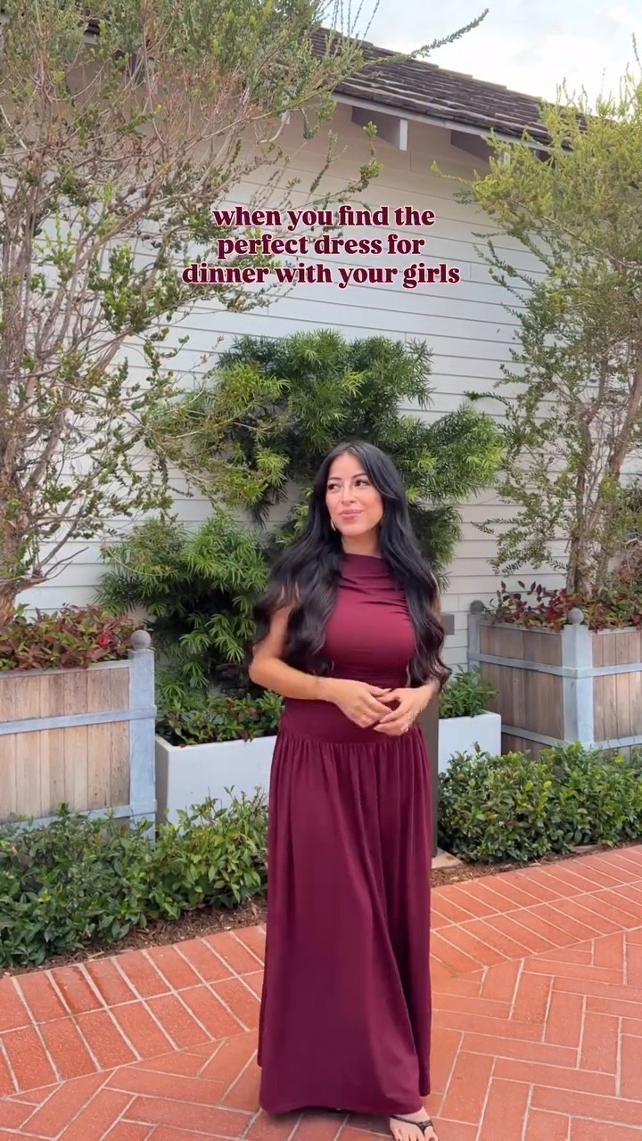 when you find the perfect dress for dinner with your girls 🍷#girlsnightout #wineryoutfitinspo #falldressinspo #fallfashion #fallvibes