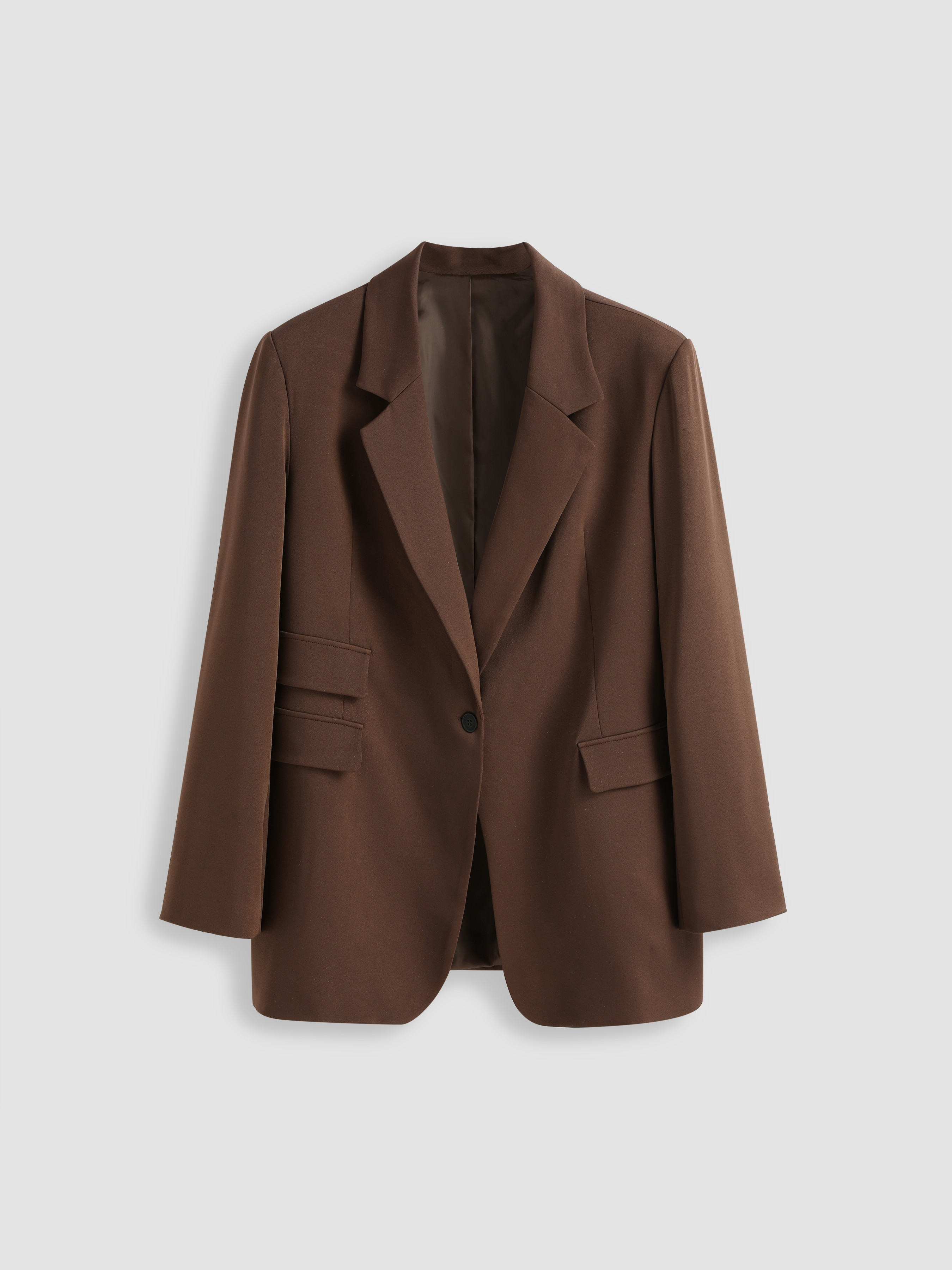 Woven On The Move Oversized Blazer  For Date Exhibition Coffee Shop Work | Cider