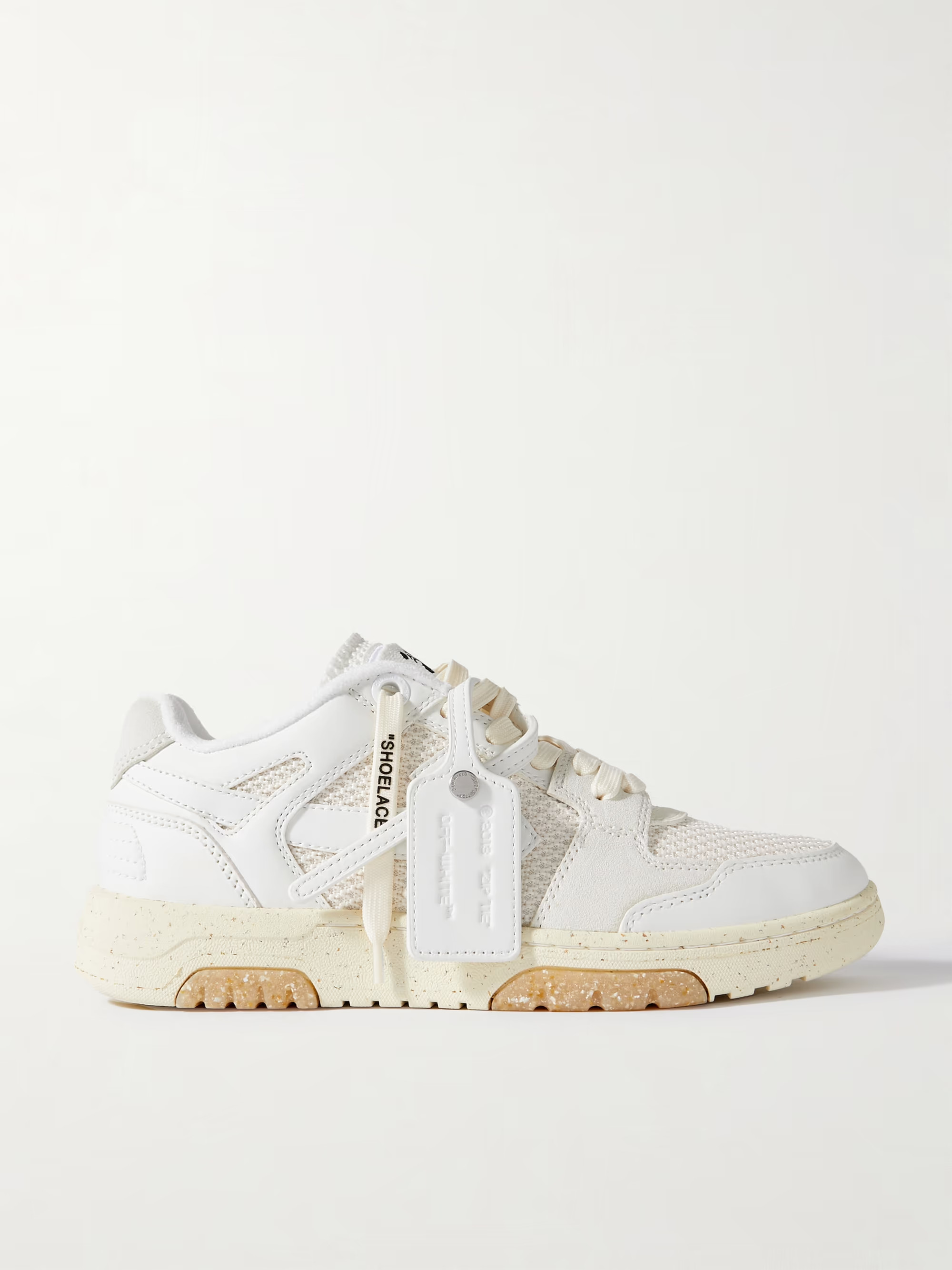 Slim Out of Office leather, mesh and suede sneakers | NET-A-PORTER APAC