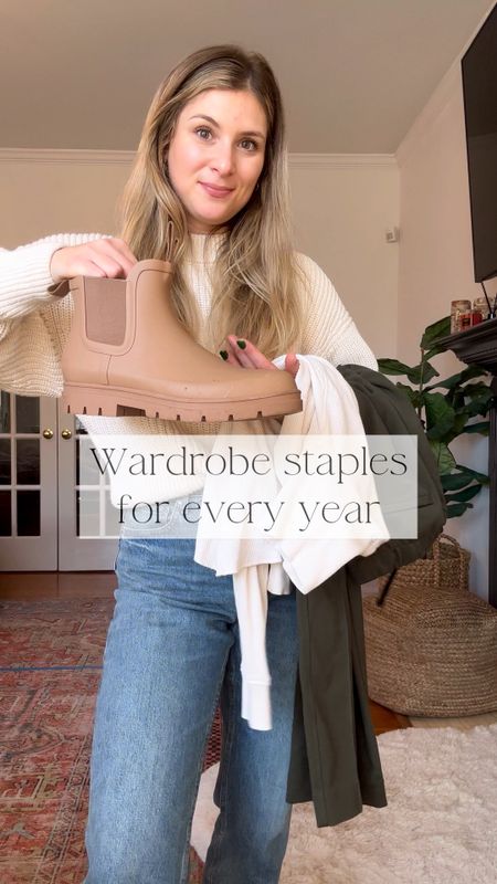 Wardrobe staples capsule wardrobe casual style business casual outfits work office outfit work pants stretchy chunky kit style Everlane 

#LTKstyletip #LTKFind #LTKunder100