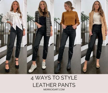 Leather coated pants- 50% off today! Wearing size 2R

Use code MERRICK20 for 20% off Rothy’s flats and code MERRICKSART for 15% off Cuts tees 

#LTKsalealert #LTKworkwear #LTKstyletip