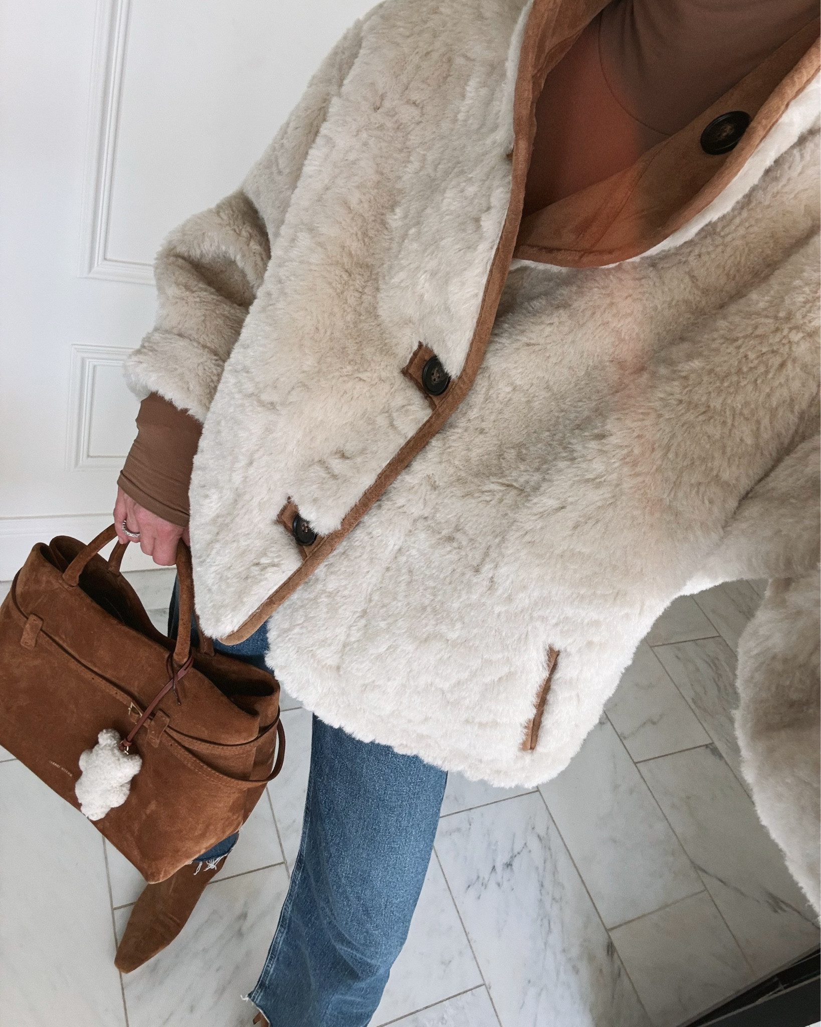 This Zara jacket is reversible and so good! 