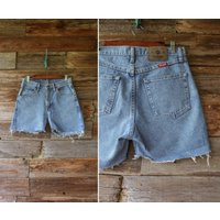 30"" Waist Light Wash Wrangler Cut Offs // Women's Vintage Denim Shorts Raw Hem Hipster Cool Summer  | Etsy (US)