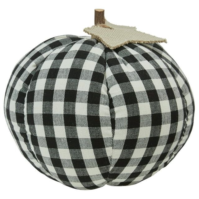 Park Designs Great Black And Cream Check Pumpkin | Walmart (US)