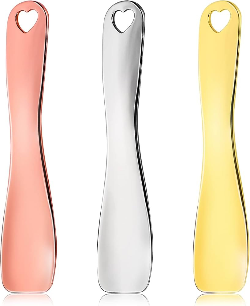 WLLHYF 3 PCS Metal Cosmetic Spoon Skincare Spatula Stick Applicator Beauty Spa Mini Spoon Skin Ca... | Amazon (US)