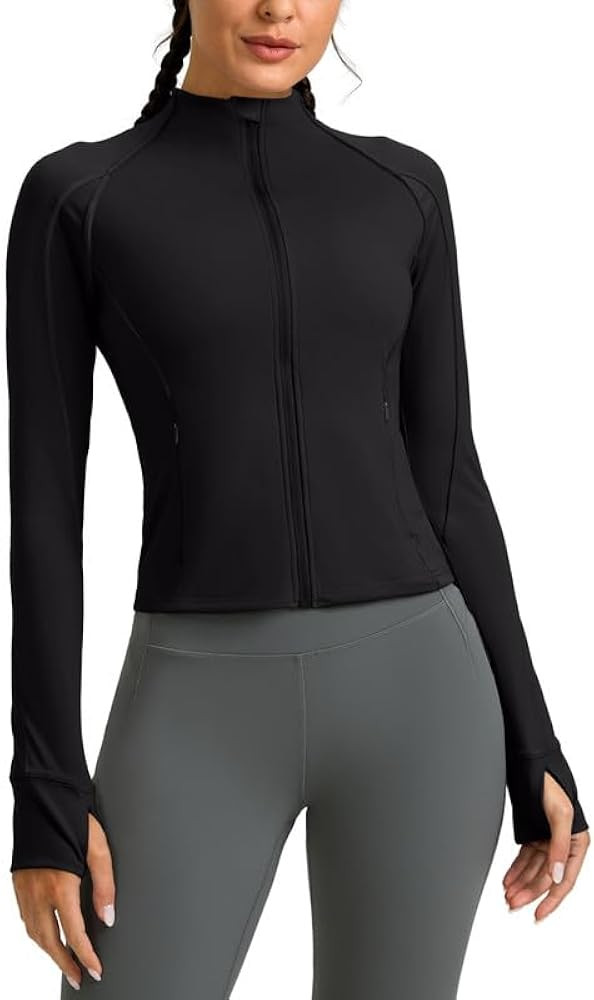G Gradual Women's Cropped Workout Jacket Slim Fit Full Zip Athletic Running Gym Jackets for Women... | Amazon (US)