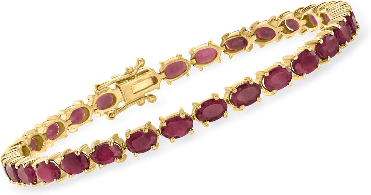 Ross-Simons 18.00 ct. t.w. Ruby Bracelet in 18kt Gold Over Sterling | Amazon (US)