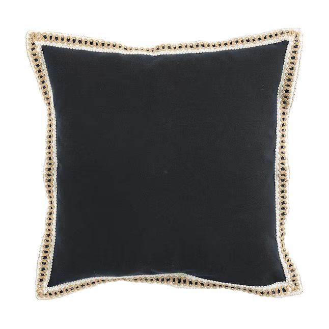 allen + roth Core Solid Black Square Summer Throw PillowItem #5466103 |Model #21T014454 | Lowe's