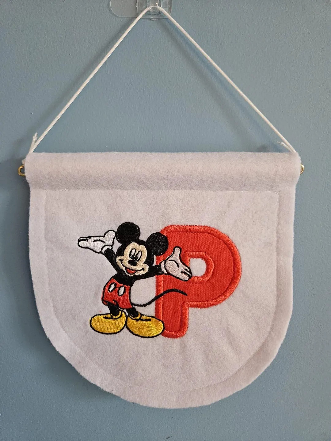 Personalised Mickey Mouse Disney Initial Bunting Custom Embroidered Initial Flags | Nursery / Chi... | Etsy (US)