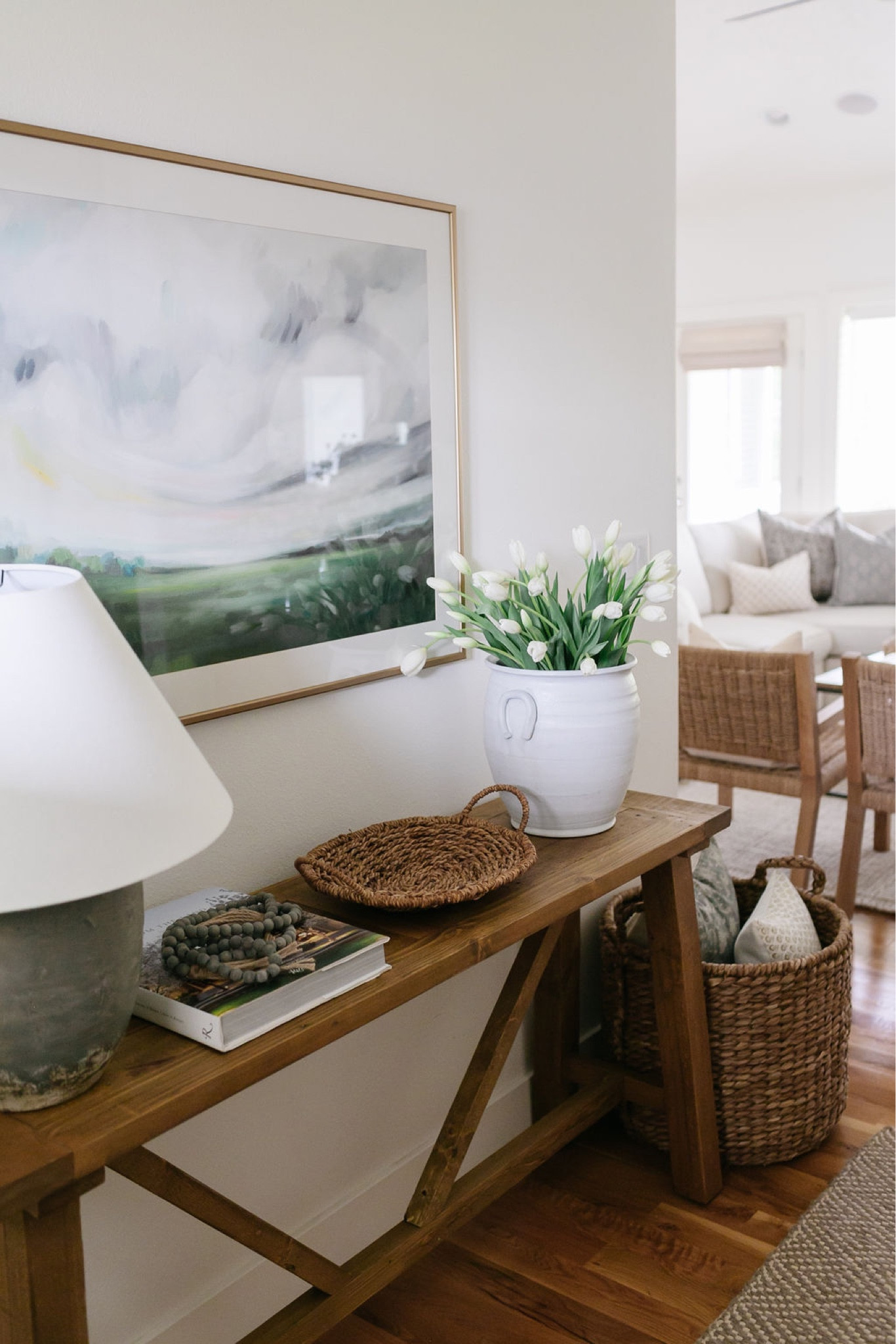 I’m loving the mix of greens and white with the rustic farmhouse entryway table  

#LTKhome #LTKFind #LTKsalealert