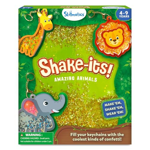 Skillmatics Shake-its – Glitter Craft Kit for Kids, DIY Animal Arts & Crafts with Keychains, Mess-Free Activity, Travel Toy, Birthday Gift for Girls & Boys Ages 4, 5, 6, 7, 8, 9 | Amazon (US)