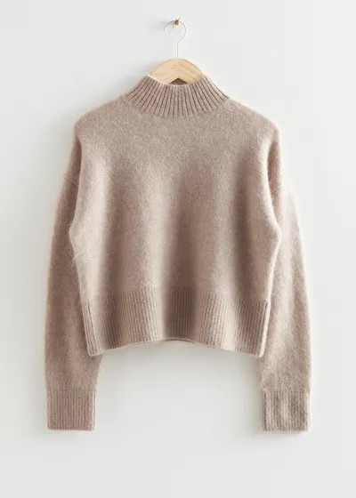 Cropped Mock Neck Knit Jumper | & Other Stories (EU + UK)