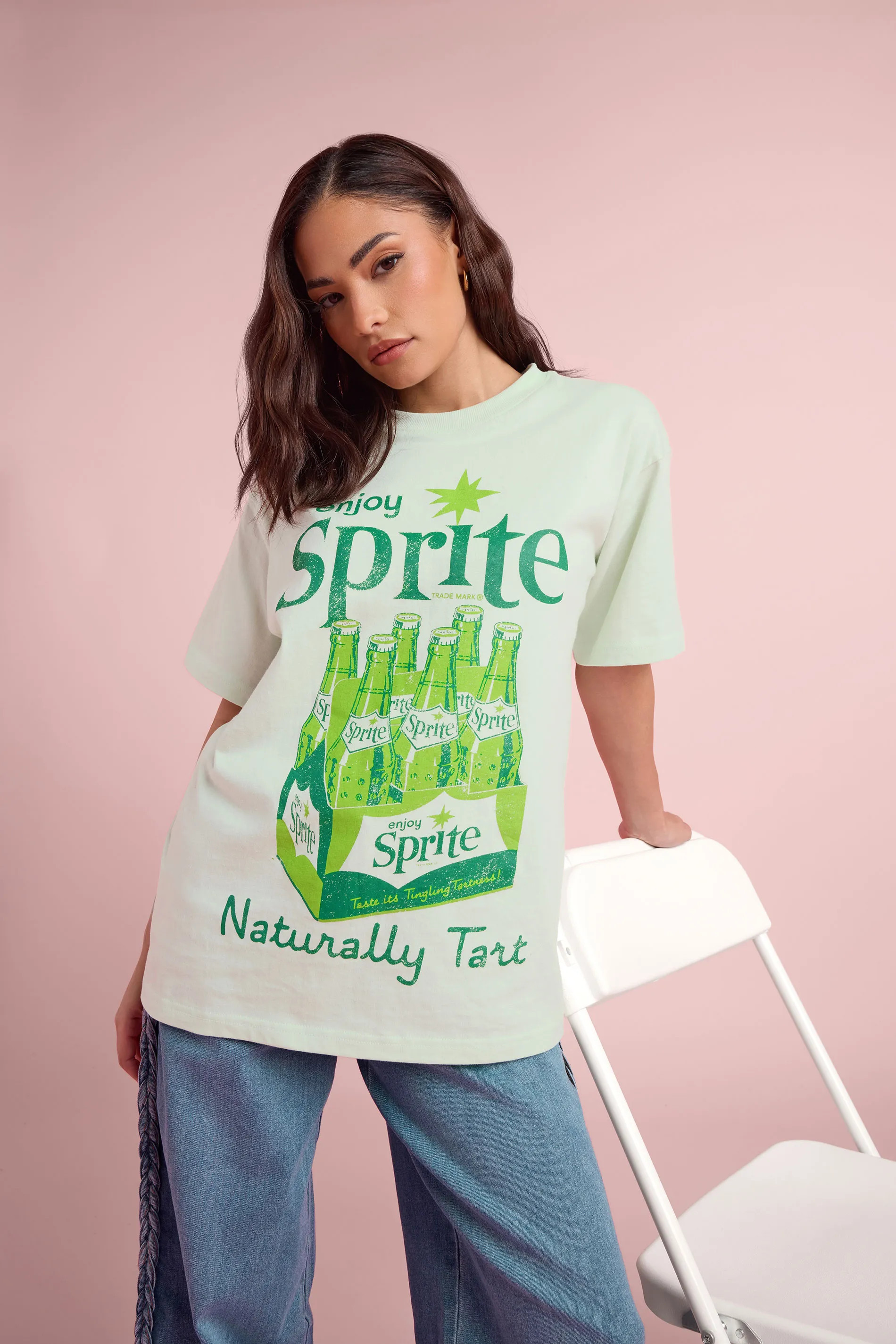 Light Green PixieGirl Petite 'Enjoy Sprite' Slogan T-Shirt | Debenhams | Debenhams UK